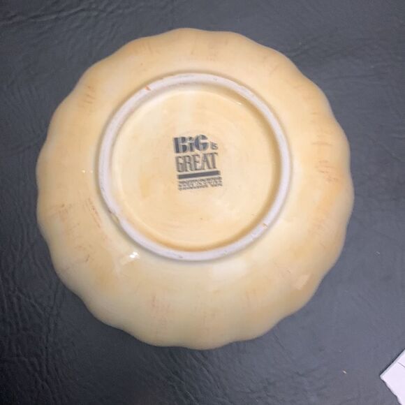 Tabletops Unlimited Big Is Great Ivory Brown 1 Quart Or 4 Cups Serving Bowl Used - Picture 4 of 5